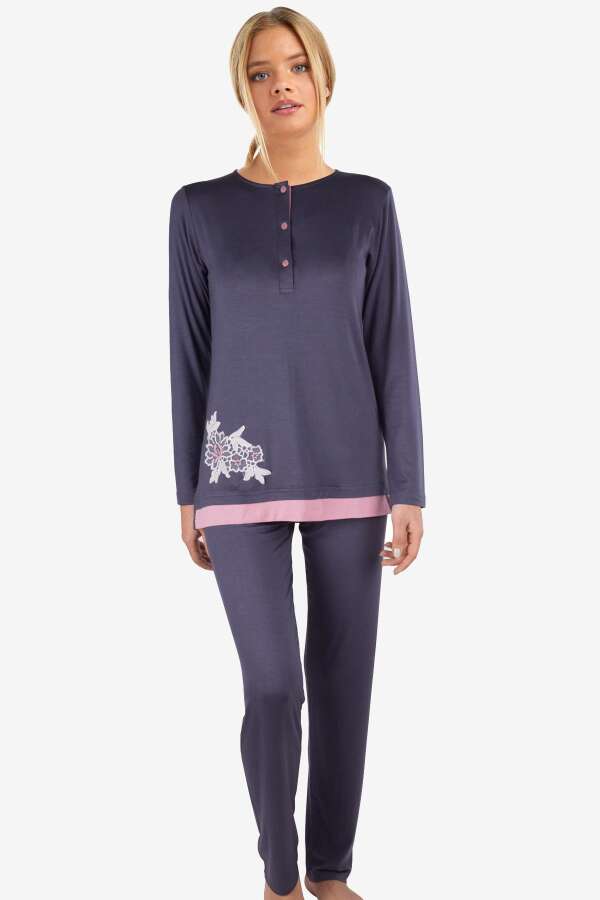 Ayyıldız 59523 Antrasit Pijama Takımı - 1