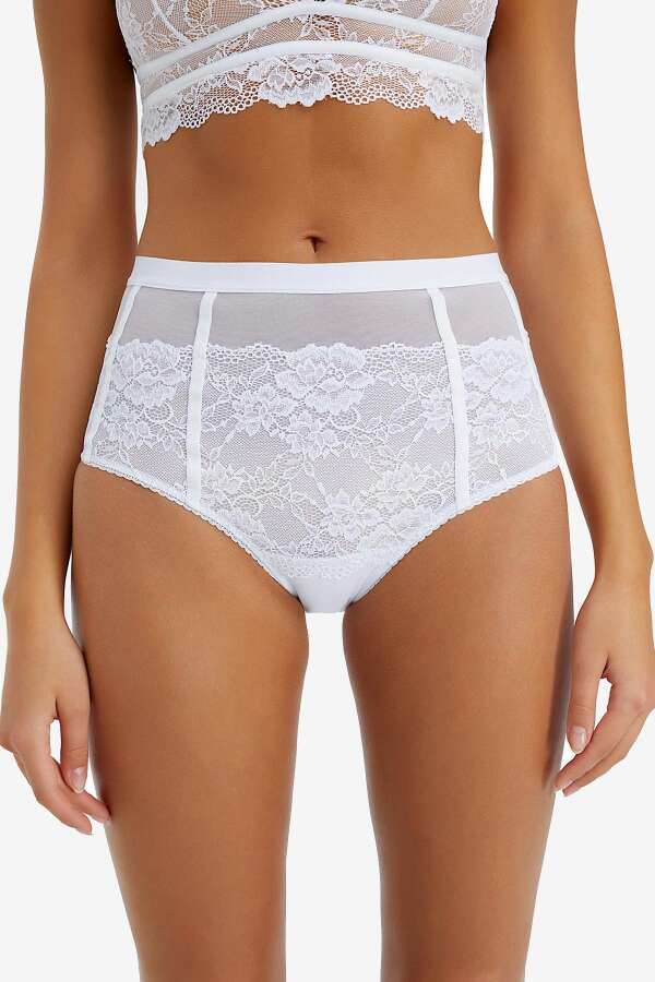 Ayyıldız 2043 Beyaz Yüksek Bel Külot - 1