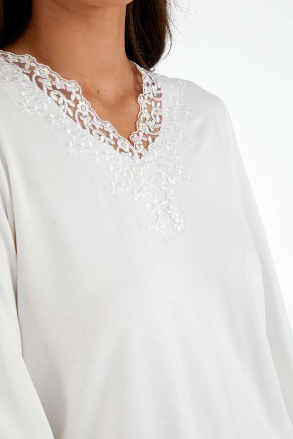 Ayyıldız 4005 Ekru Pijama Takımı - 2