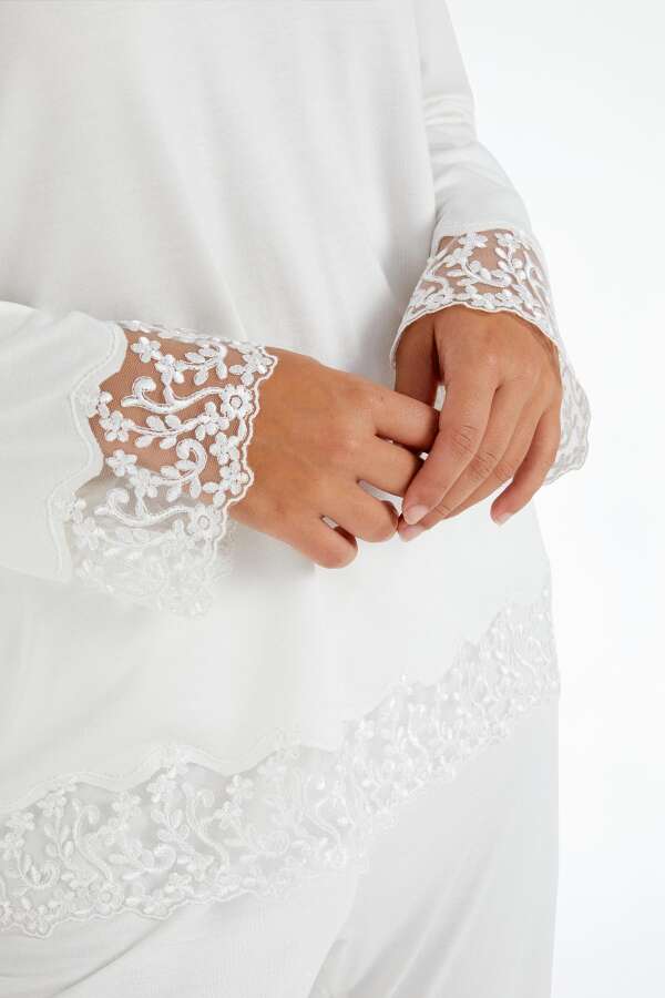 Ayyıldız 4005 Ekru Pijama Takımı - 3