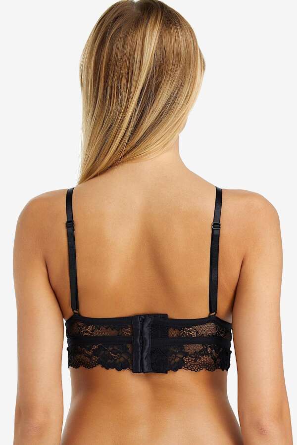 Ayyıldız 2040 Siyah Kadife Bralet Sütyen - 3