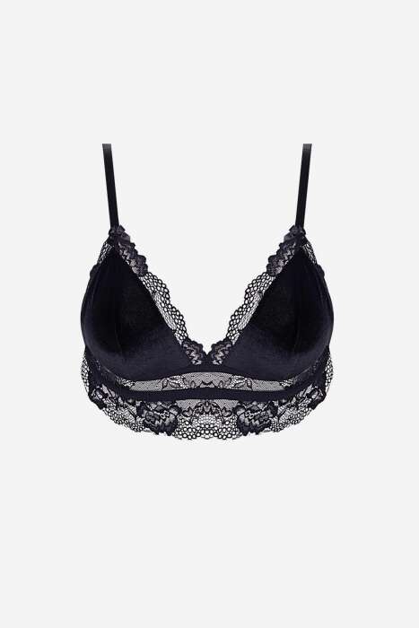 Ayyıldız 2040 Siyah Kadife Bralet Sütyen - 4