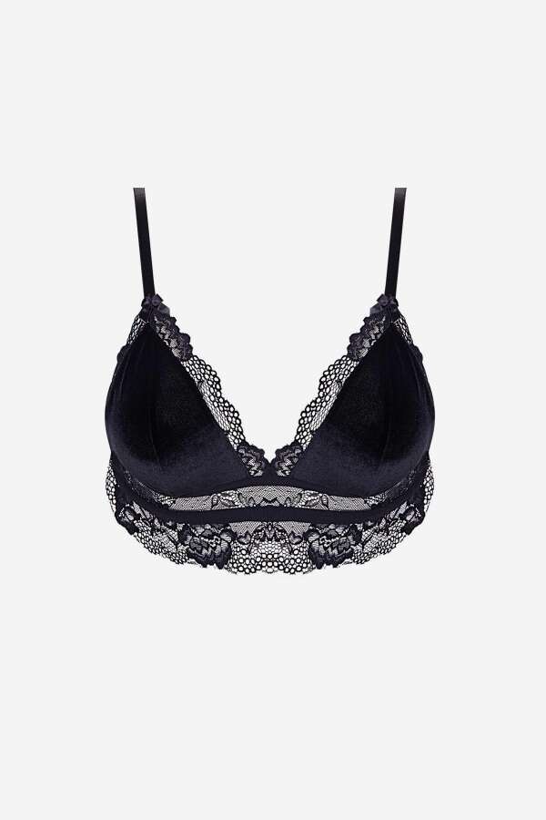 Ayyıldız 2040 Siyah Kadife Bralet Sütyen - 4