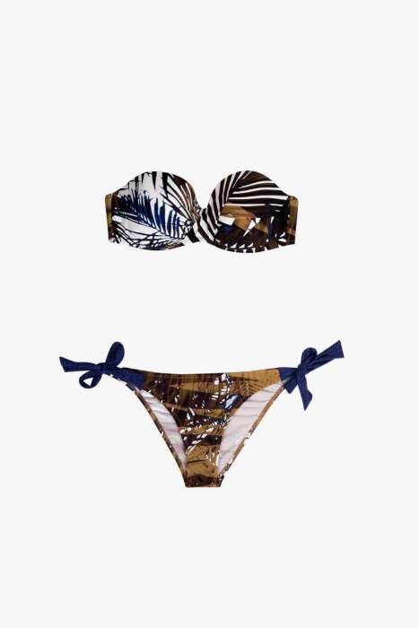 Ayyıldız 1564 Kahve Straplez Bikini Takımı - 4