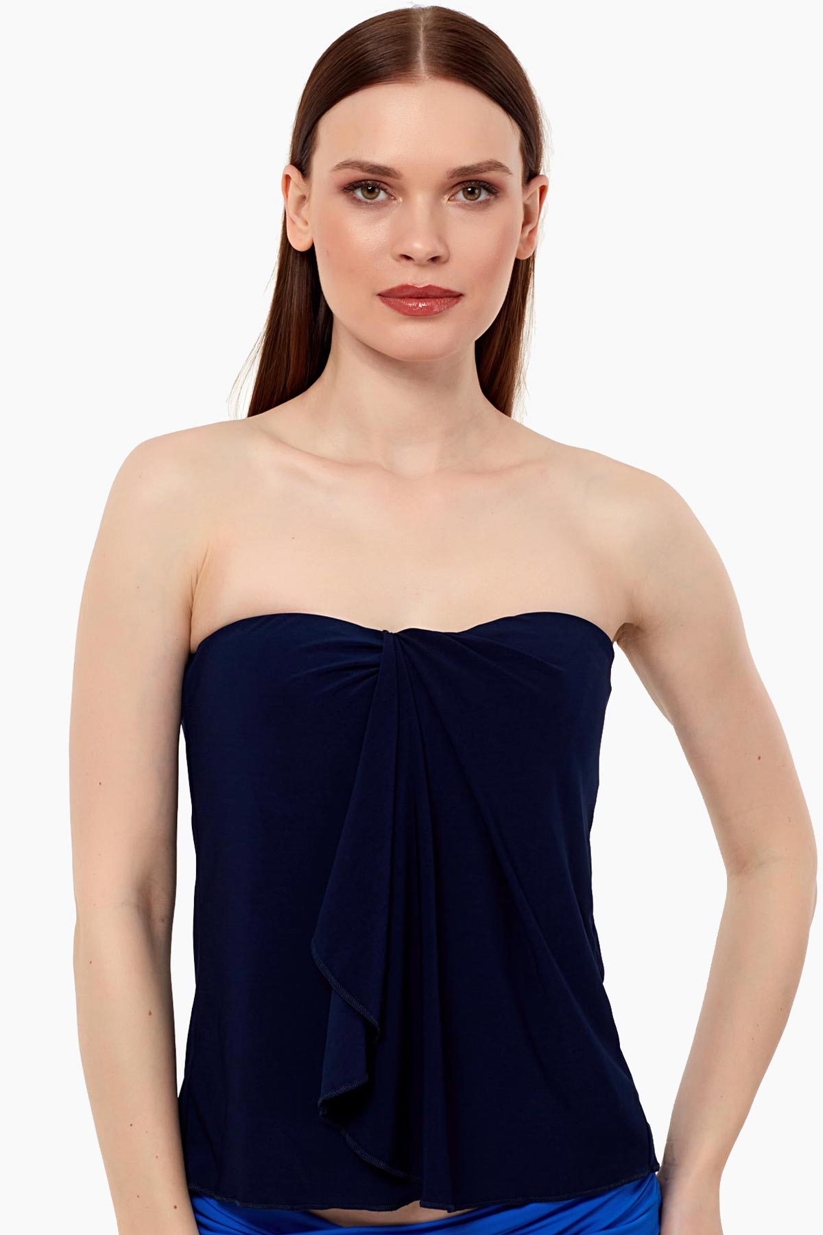 Ayyıldız 63550 Lacivert Straplez Tankini Üstü