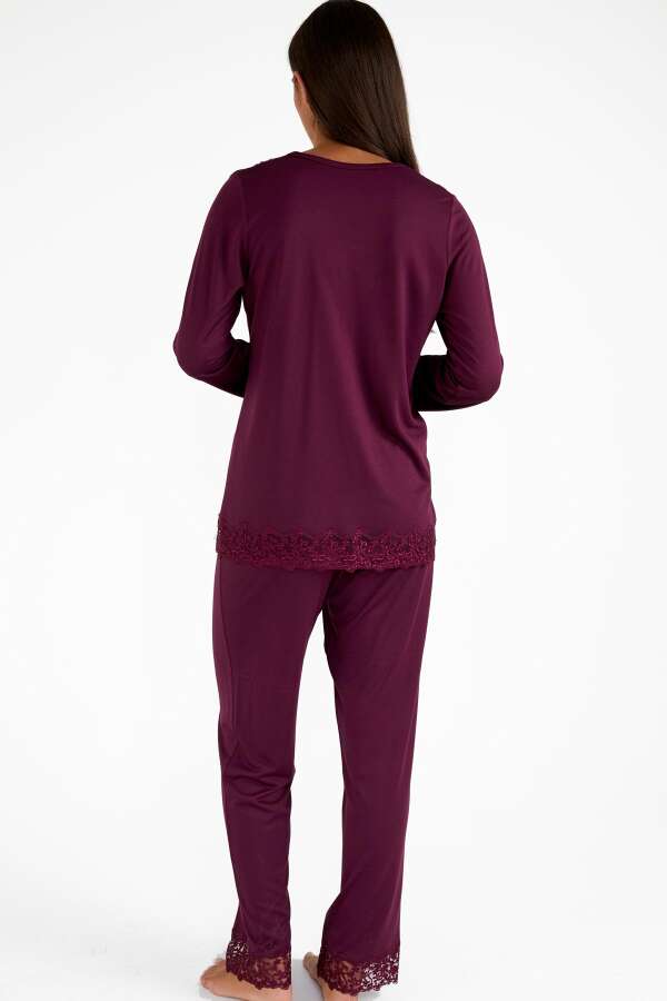Ayyıldız 4005 Mürdüm Pijama Takımı. 4 Ayyıldız 4005 Mürdüm Pijama Takımı. 4