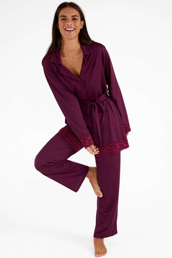 Ayyıldız 4003 Mürdüm Pijama Takımı. 3 Ayyıldız 4003 Mürdüm Pijama Takımı. 3