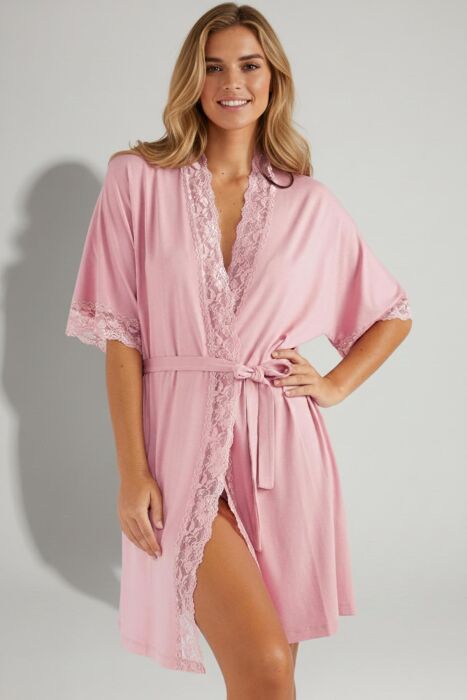 Ayyıldız 59441 Pudra Penye Sabahlık - AYYILDIZ