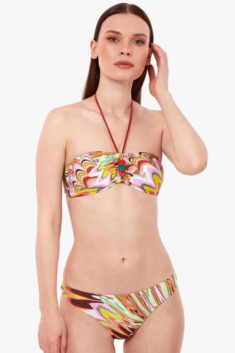 Ayyıldız 1554 Sarı Straplez Bikini Takımı - 1
