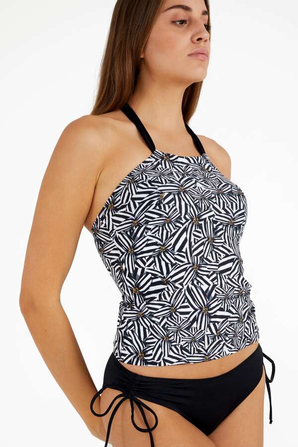 Ayyıldız 40660 Siyah Çiçek Desenli Tankini. 2