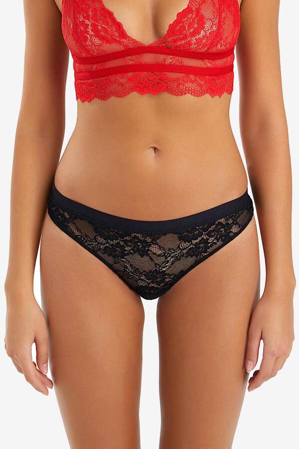 Ayyıldız 2042 Siyah String Külot - 1