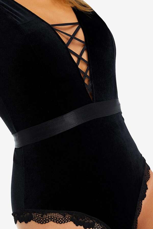 Ayyıldız 2046 Siyah Kadife Body - 2