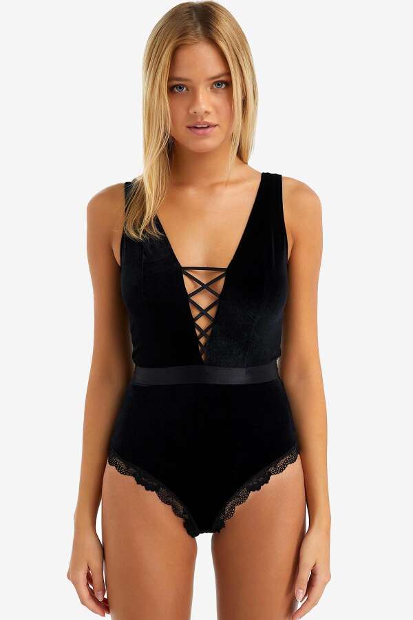 Ayyıldız 2046 Siyah Kadife Body - 1