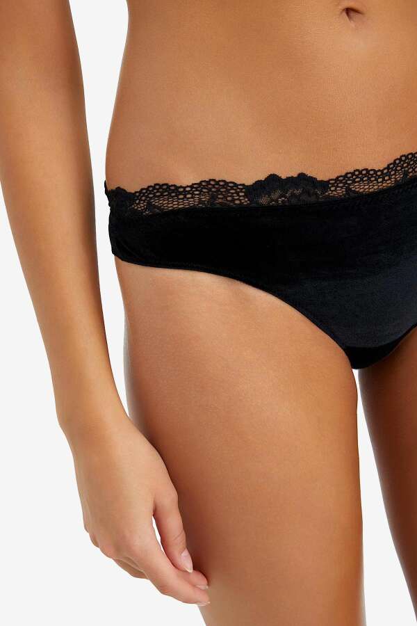 Ayyıldız 2044 Siyah Kadife Külot - 2