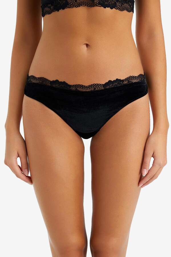 Ayyıldız 2044 Siyah Kadife Külot - 1