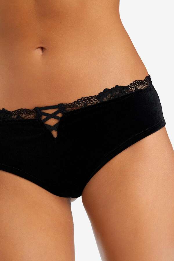 Ayyıldız 2045 Siyah Kadife Külot - 2