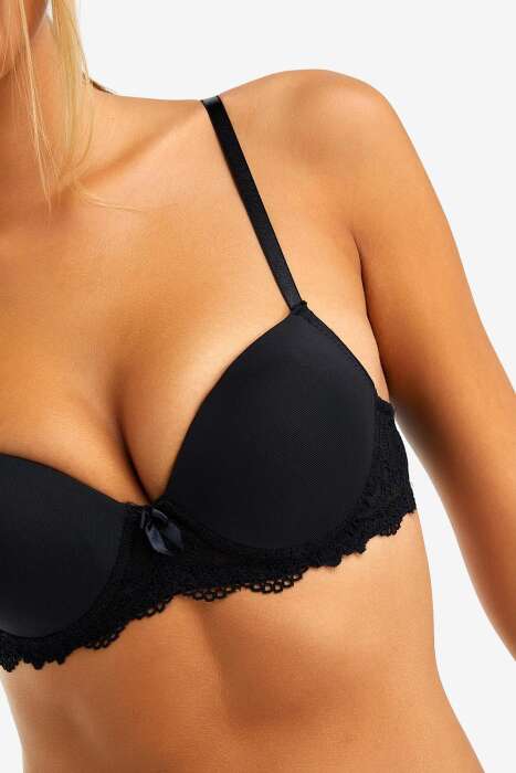 Ayyıldız 2037 Siyah Push-Up Sütyen - 2