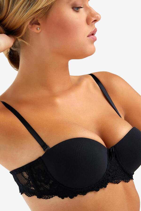 Ayyıldız 2038 Siyah Push-Up Sütyen - 2
