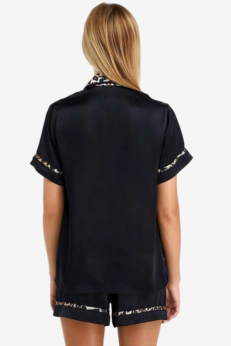 Ayyıldız 3967 Siyah Saten Şortlu Takım - 3