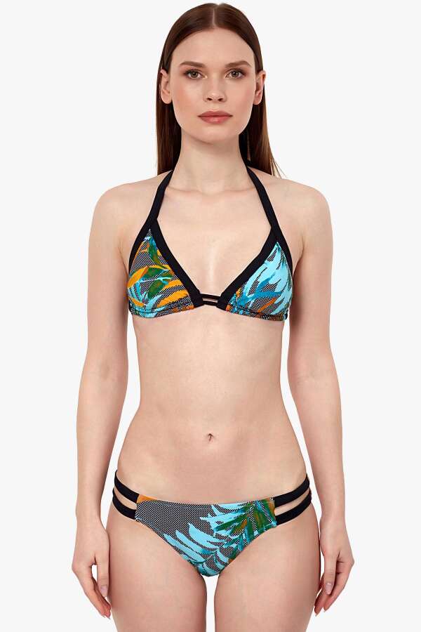 Ayyıldız 9723 Mavi Desenli Bikini Takımı - 1