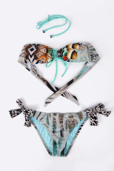 Ayyıldız 1476 Turkuaz Kız Çocuk Bikini Takımı - 1