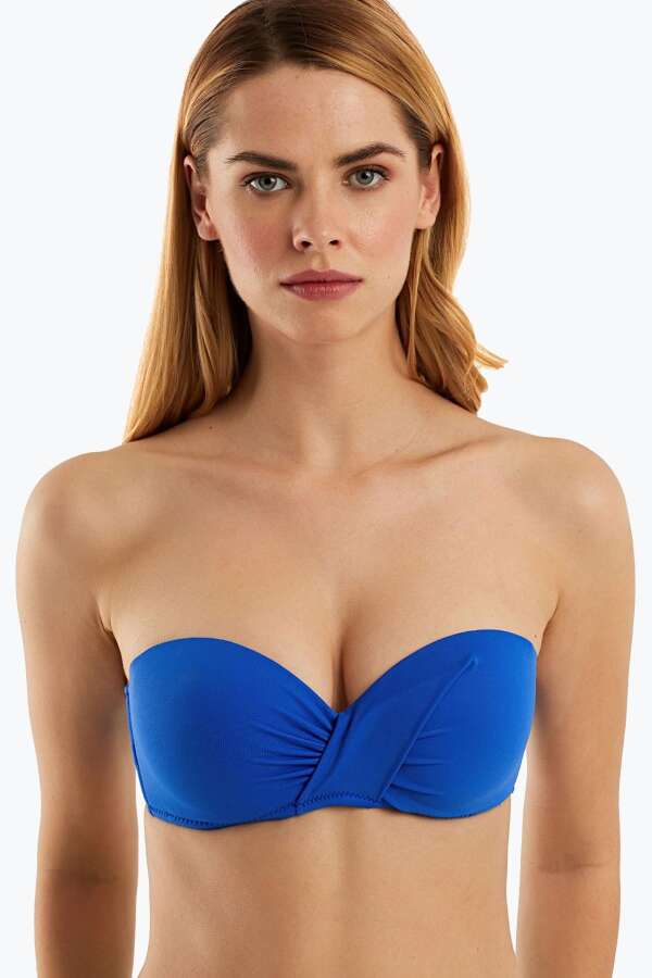 Ayyıldız 63549 Saks Straplez Bikini Üstü - 1