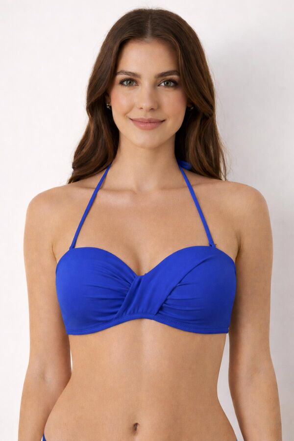 Ayyıldız 63549 Saks Straplez Bikini Üstü - 1