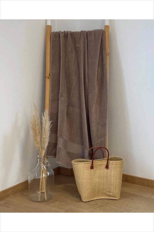 Çift Kişilik Classy Kahverengi Plaj Havlusu - 2