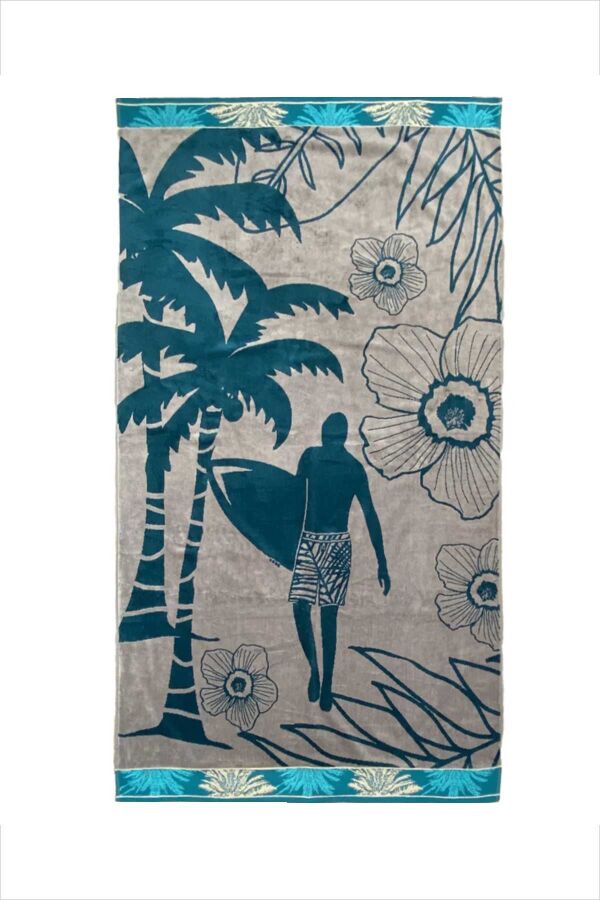 Çift Kişilik Dixon Desenli Plaj Havlusu - 1