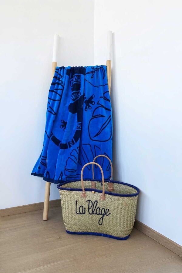 Çift Kişilik Festo Mavi Plaj Havlusu - 2