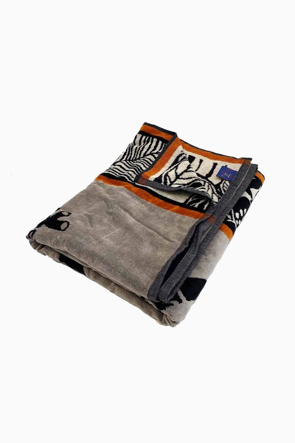 Çift Kişilik Kahve Desenli Plaj Havlusu - 2