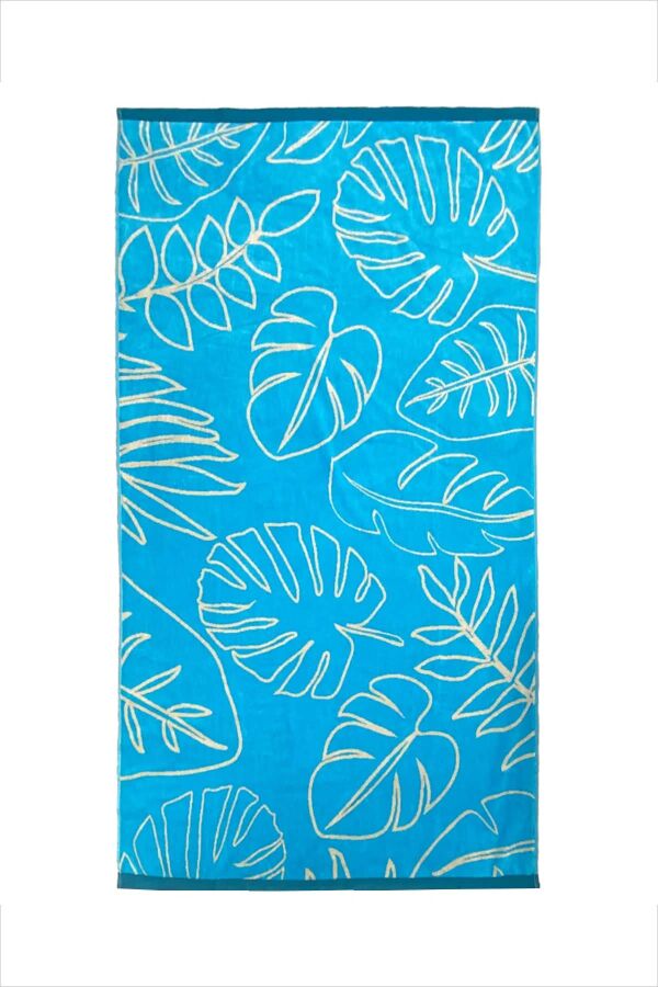 Çift Kişilik Kenta Mavi Plaj Havlusu - 1