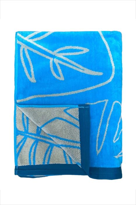 Çift Kişilik Kenta Mavi Plaj Havlusu - 2