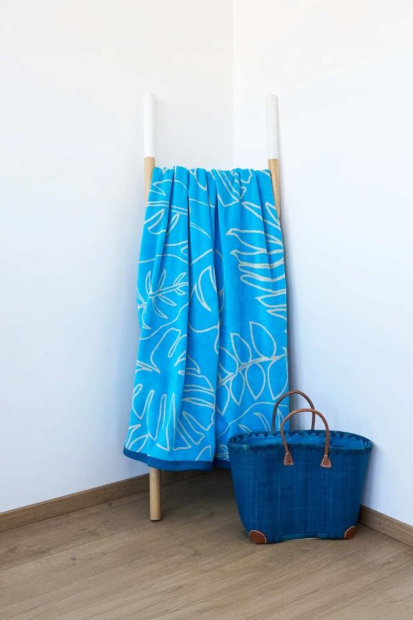 Çift Kişilik Kenta Mavi Plaj Havlusu - 3