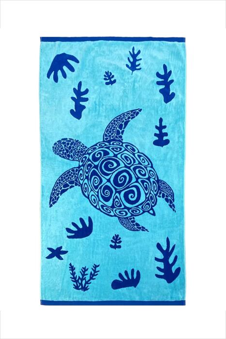 Çift Kişilik Malari Mavi Plaj Havlusu - 1