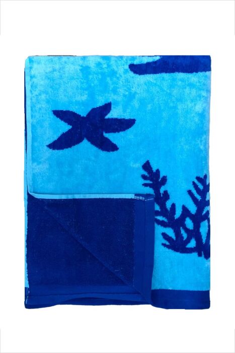 Çift Kişilik Malari Mavi Plaj Havlusu - 2