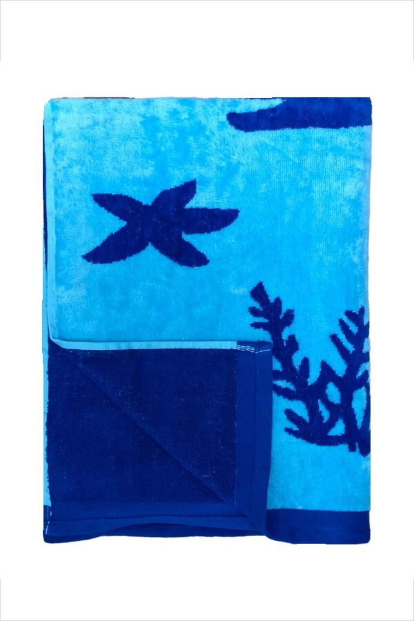 Çift Kişilik Malari Mavi Plaj Havlusu - 2