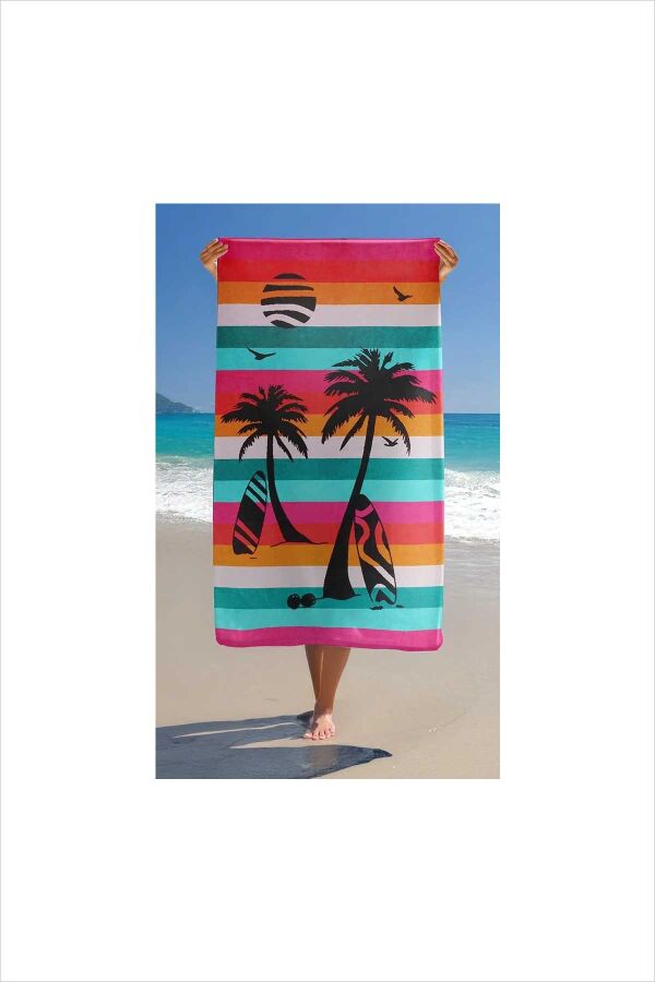 Çift Kişilik Maupiti Desenli Plaj Havlusu - 2