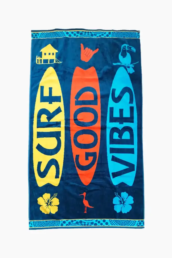 Çift Kişilik Mavi Sörf Plaj Havlusu - 1