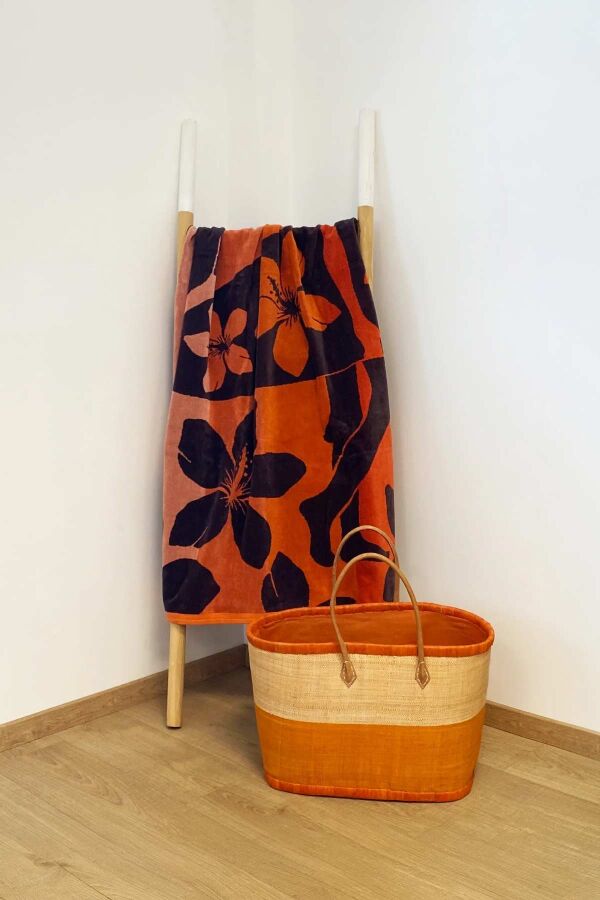 Çift Kişilik Moody Turuncu Plaj Havlusu - 1