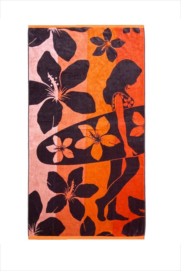 Çift Kişilik Moody Turuncu Plaj Havlusu - 2