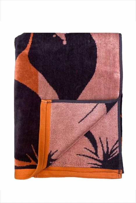 Çift Kişilik Moody Turuncu Plaj Havlusu - 3