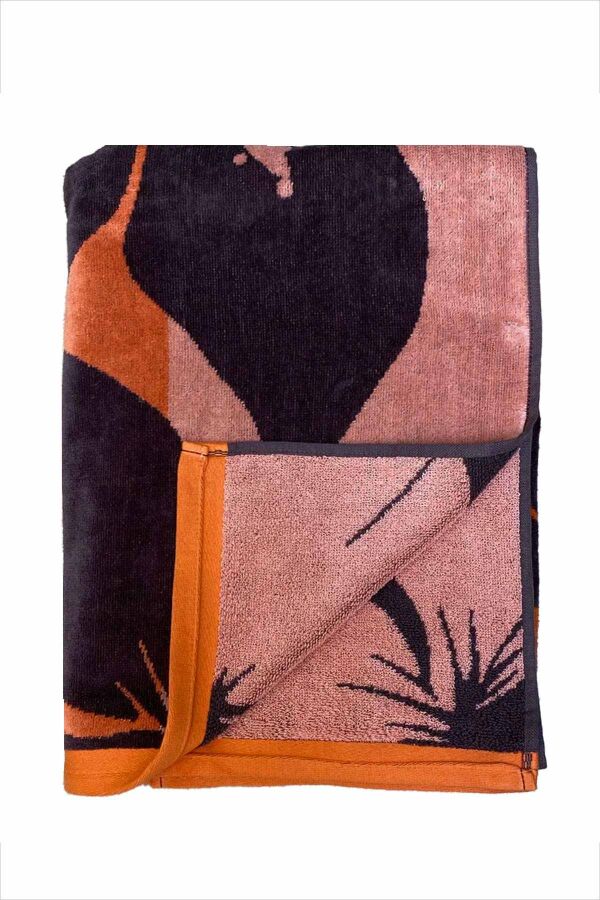 Çift Kişilik Moody Turuncu Plaj Havlusu - 3