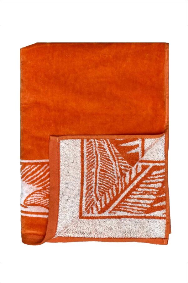Çift Kişilik Nossa Turuncu Plaj Havlusu - 3