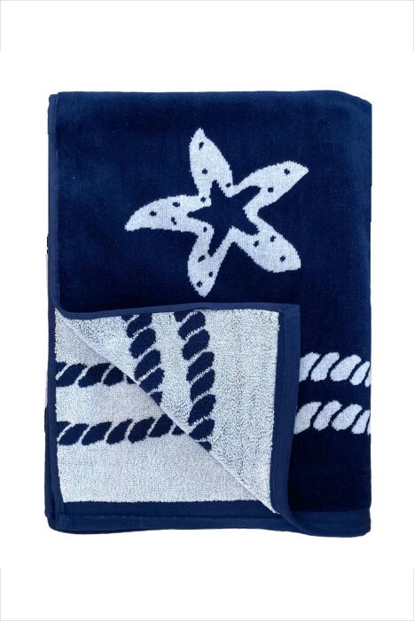 Çift Kişilik Oakland Lacivert Plaj Havlusu - 2