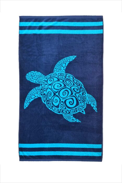 Çift Kişilik Pavlos Mavi Plaj Havlusu - 1