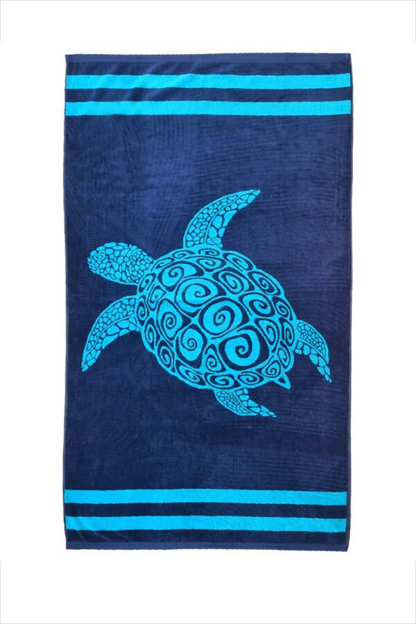 Çift Kişilik Pavlos Mavi Plaj Havlusu - 1