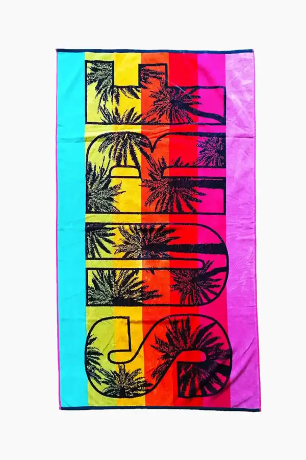 Çift Kişilik Pembe Sörf Plaj Havlusu - 1