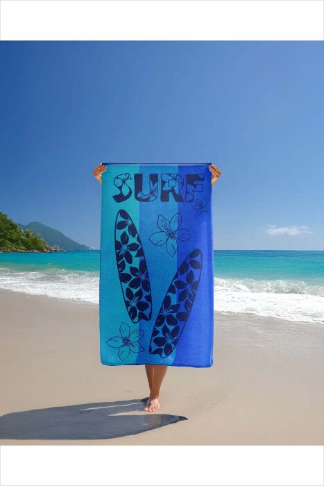 Çift Kişilik Pyrgos Mavi Havlu - 3