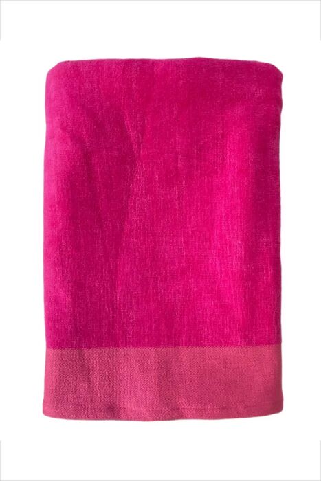 Çift Kişilik Shady Fuşya Plaj Havlusu - (1)